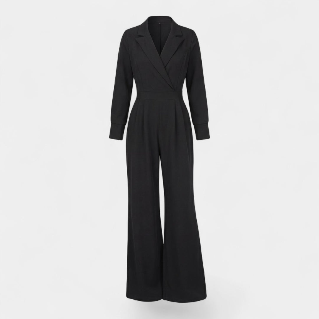 Combinaison tailleur femme en tissu – Taille ajustée coupe large