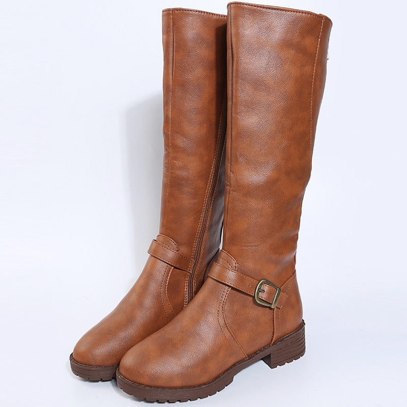 Bottes Cavalières Femme Montantes – Détail Boucle et Silhouette Structurée