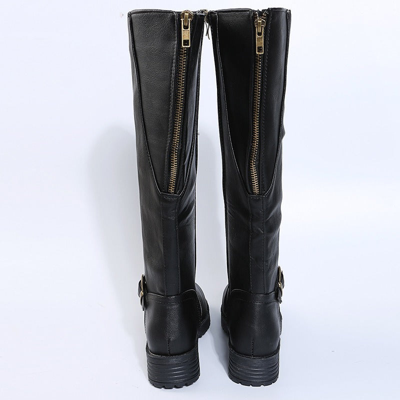 Bottes Cavalières Femme Montantes – Détail Boucle et Silhouette Structurée