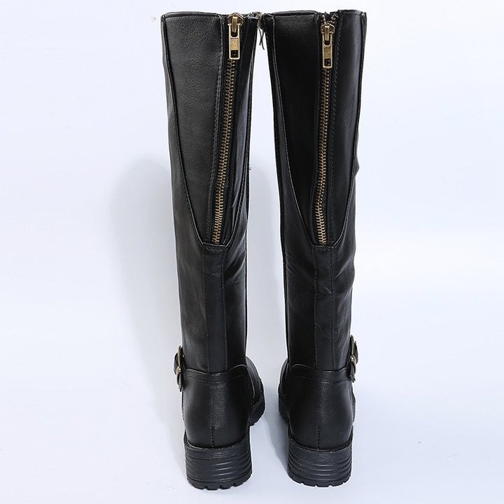 Bottes Cavalières Femme Montantes – Détail Boucle et Silhouette Structurée