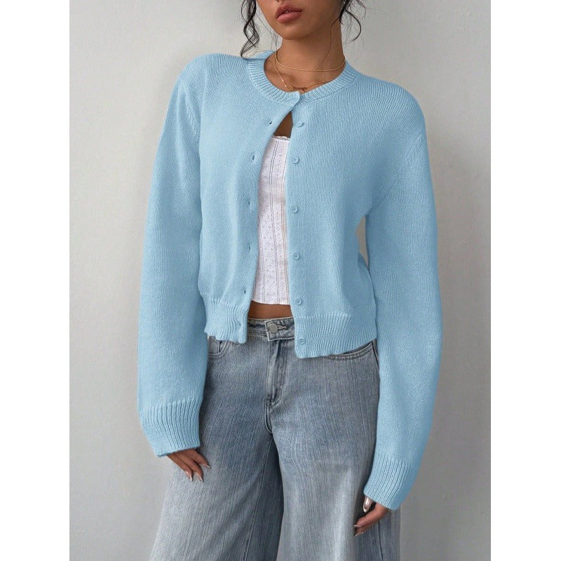 Cardigan Femme en Maille – Coupe Slim Courte