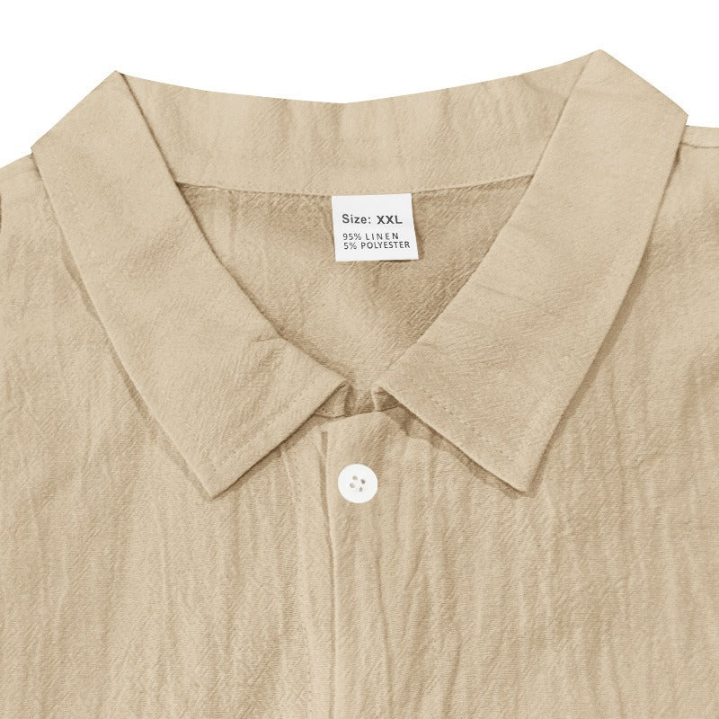 Completo Uomo Due Pezzi in Lino – Camicia Traspirante e Pantaloni con Coulisse