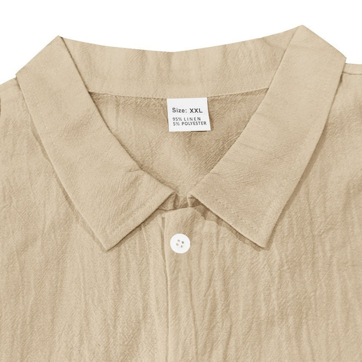 Completo Uomo Due Pezzi in Lino – Camicia Traspirante e Pantaloni con Coulisse