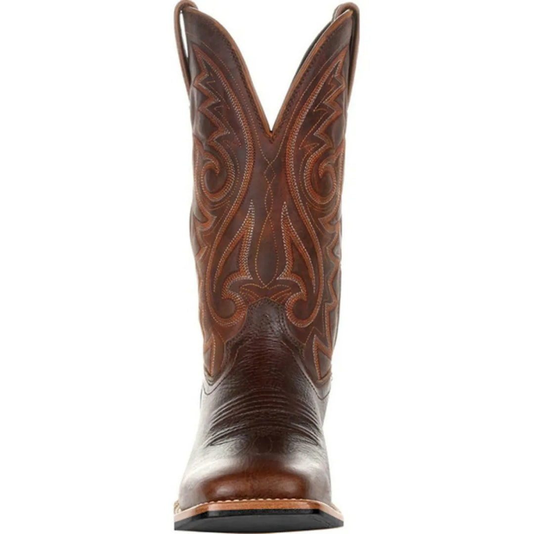 Herren-Westernstiefel – hoher Schaft, eckige Spitze, Kunstleder