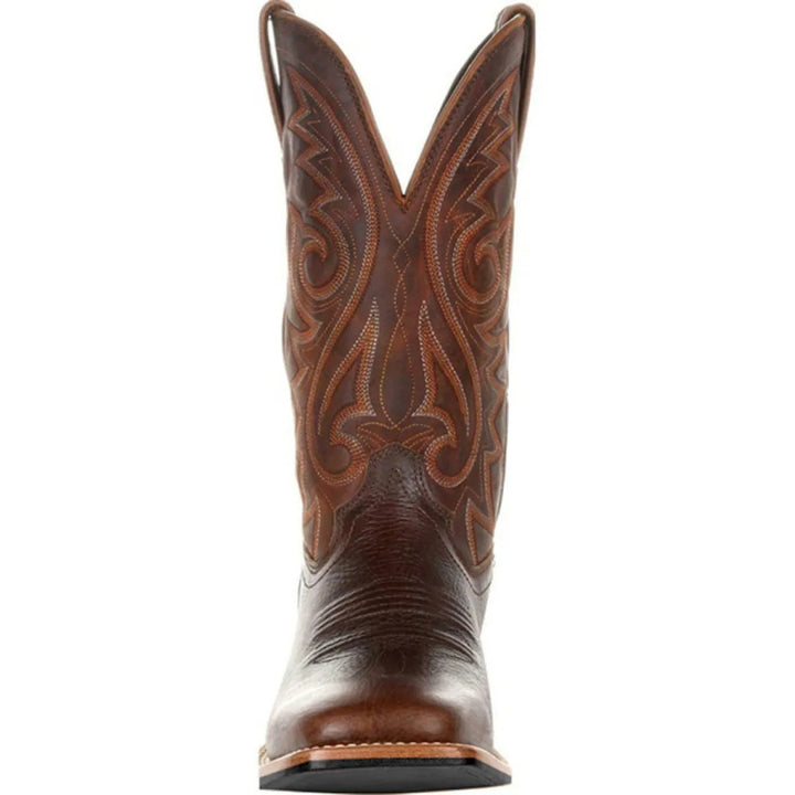 Herren-Westernstiefel – hoher Schaft, eckige Spitze, Kunstleder