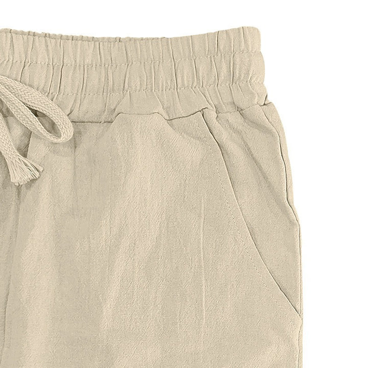 Completo Uomo Due Pezzi in Lino – Camicia Traspirante e Pantaloni con Coulisse