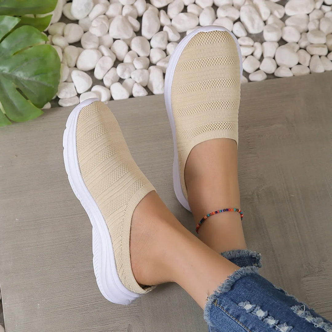 Baskets Femme Slip-on en Maille – Tissage Respirant Léger