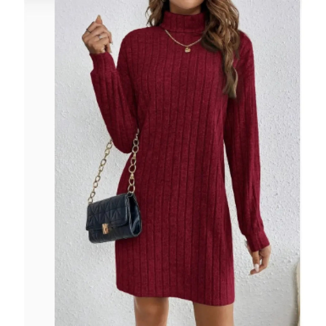 Mini-Kleid für Damen – Weiter Schnitt und einfarbige Silhouette