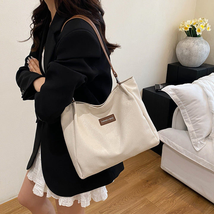 Women's Large Capacity Tote Bag – Elegant Everyday Shoulder Strap