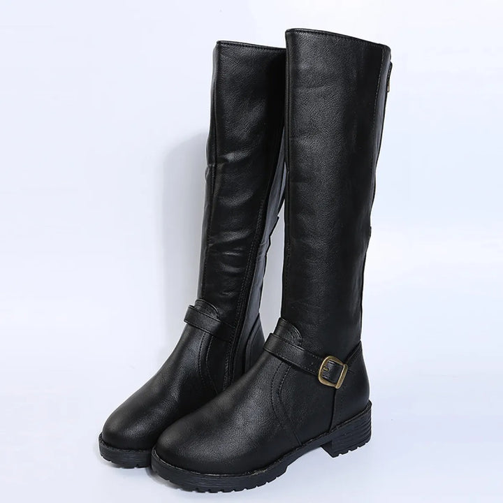 Bottes Cavalières Femme Montantes – Détail Boucle et Silhouette Structurée