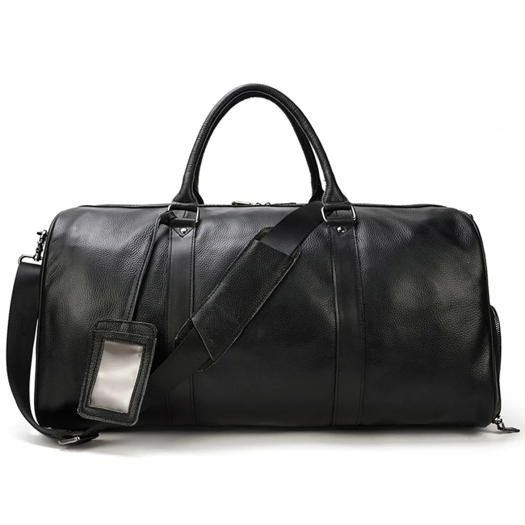 Borsa da viaggio uomo in pelle – Borsone strutturato con tracolla removibile