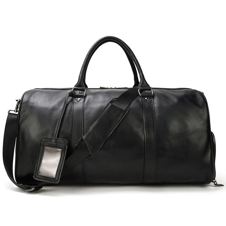 Borsa da viaggio uomo in pelle – Borsone strutturato con tracolla removibile