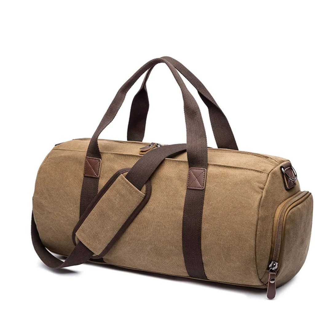 Borsa da viaggio donna uomo in tela – scomparto per scarpe e tracolla