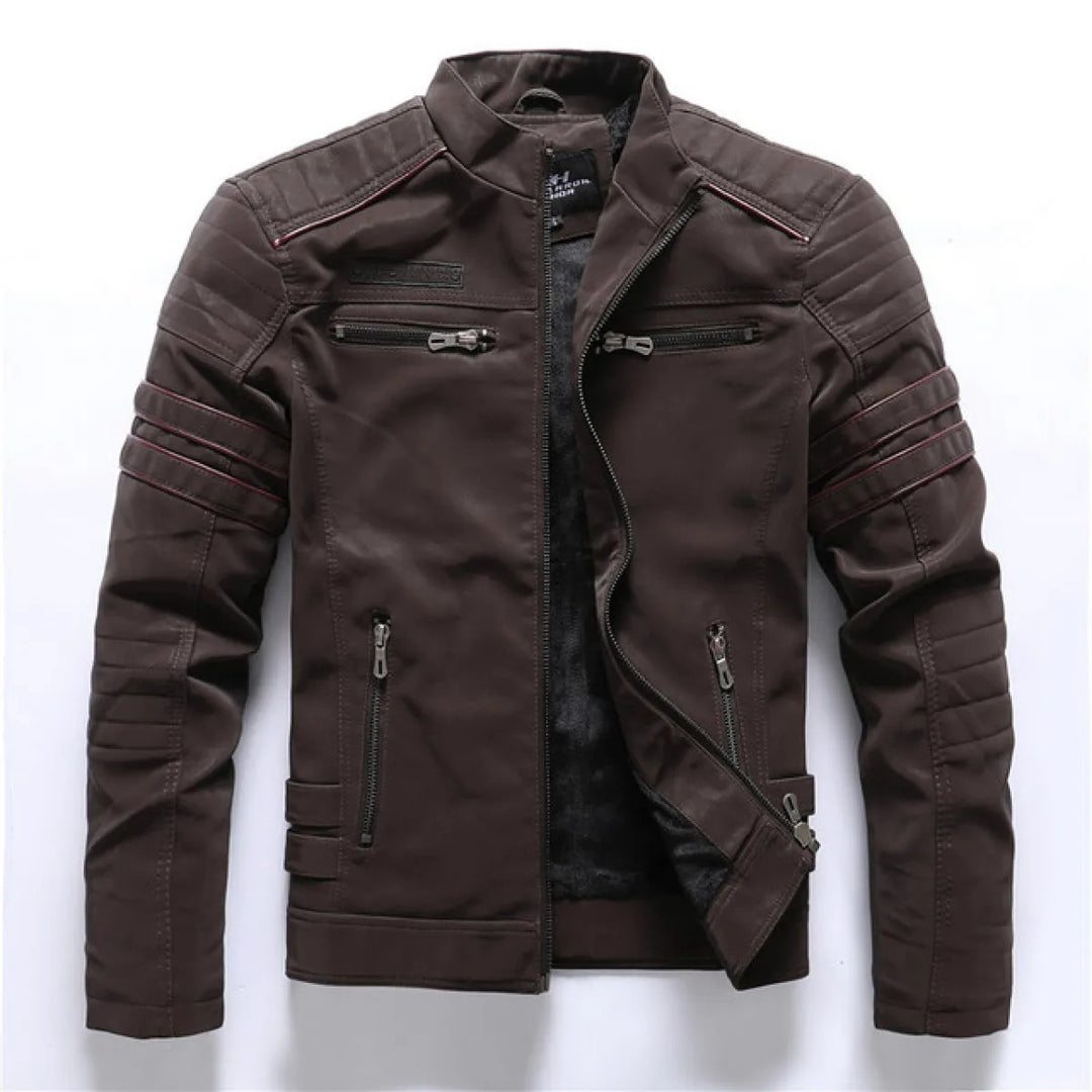 Vegane Herren-Blousonjacke – Zippjacke im strukturierten Stil