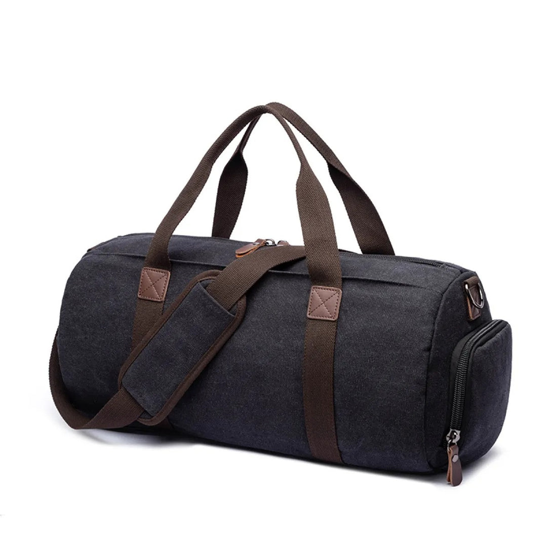Borsa da viaggio donna uomo in tela – scomparto per scarpe e tracolla