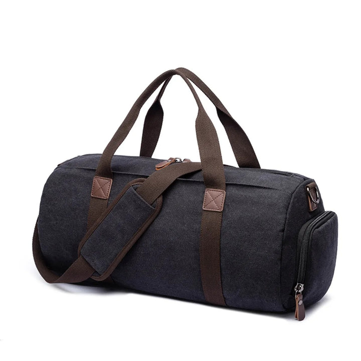 Borsa da viaggio donna uomo in tela – scomparto per scarpe e tracolla