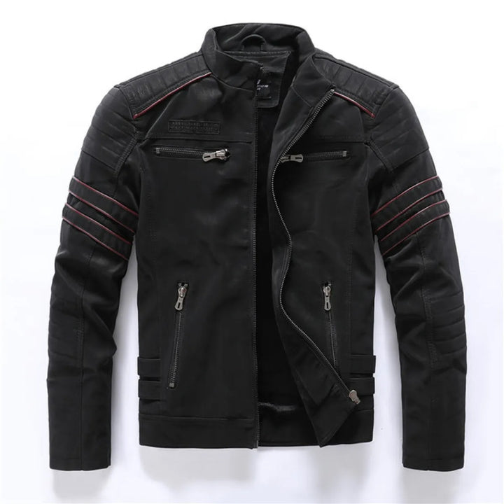 Vegane Herren-Blousonjacke – Zippjacke im strukturierten Stil