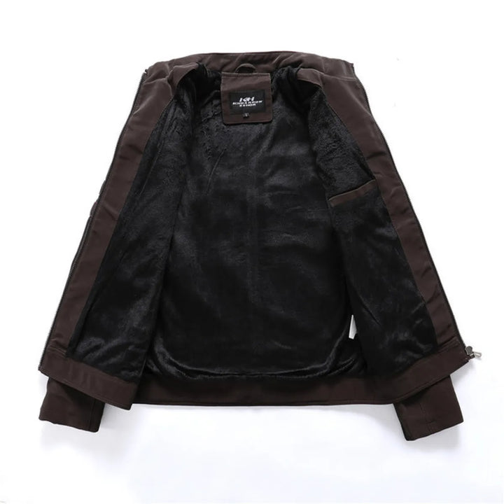 Vegane Herren-Blousonjacke – Zippjacke im strukturierten Stil