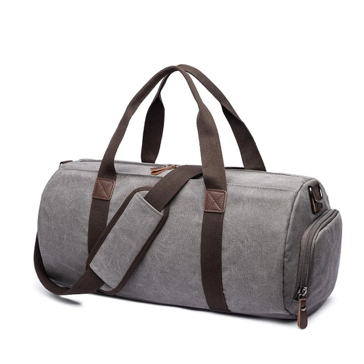 Borsa da viaggio donna uomo in tela – scomparto per scarpe e tracolla