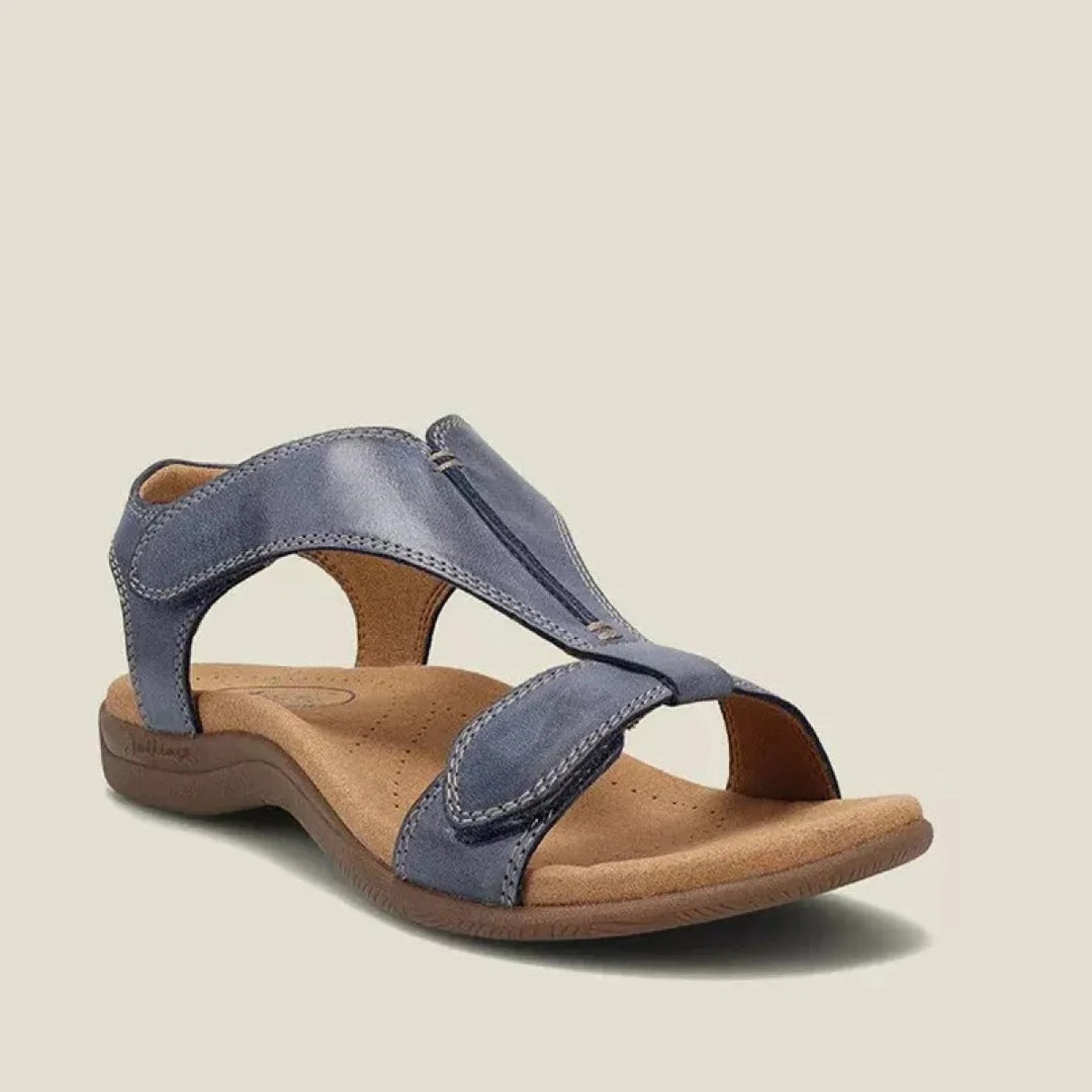 Sandali con zeppa da donna con suola spessa – Chiusura regolabile con velcro
