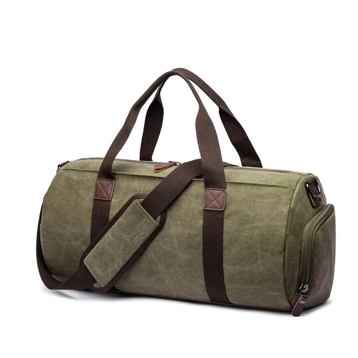 Borsa da viaggio donna uomo in tela – scomparto per scarpe e tracolla