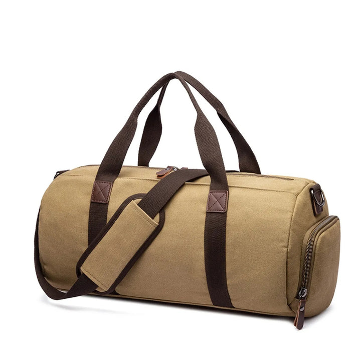 Borsa da viaggio donna uomo in tela – scomparto per scarpe e tracolla