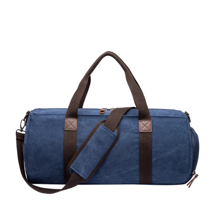 Borsa da viaggio donna uomo in tela – scomparto per scarpe e tracolla