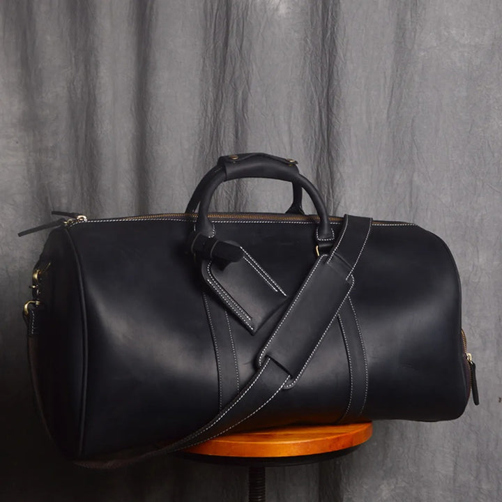Borsa da viaggio uomo strutturata – scomparto per scarpe e tracolla removibile