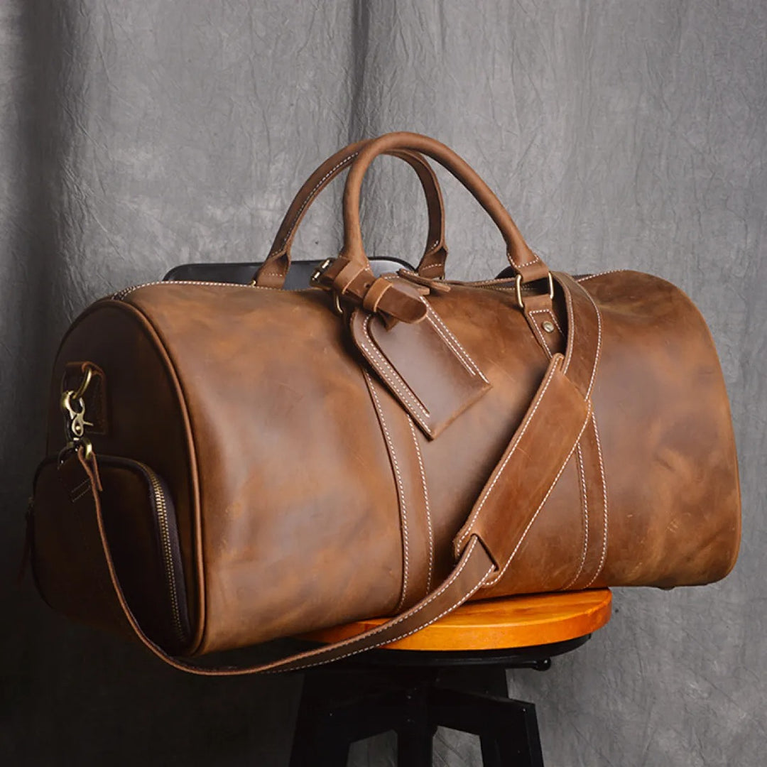 Borsa da viaggio uomo strutturata – scomparto per scarpe e tracolla removibile