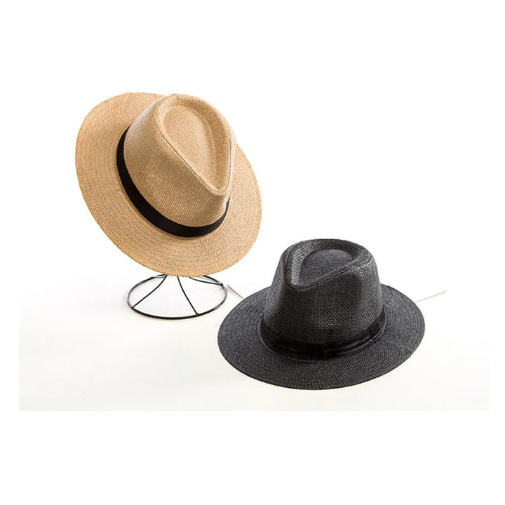 Women's Straw Hat Jazz – Casual Beach Style with Structured Brims