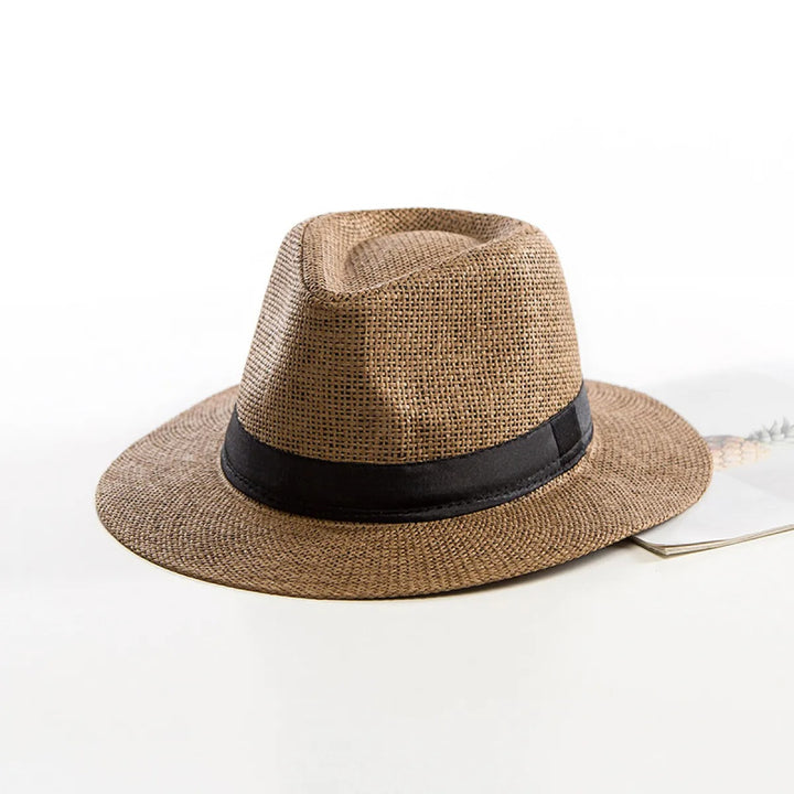 Women's Straw Hat Jazz – Casual Beach Style with Structured Brims