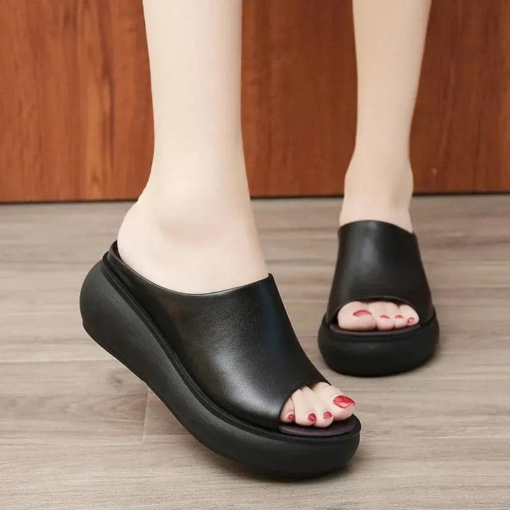 Women's Platform Wedge Sandals – Thick Heel Mule
