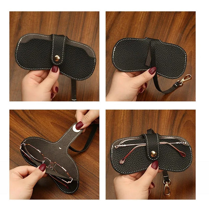 Borsa per Occhiali Donna in Pelle – Pochette da Polso Compatta