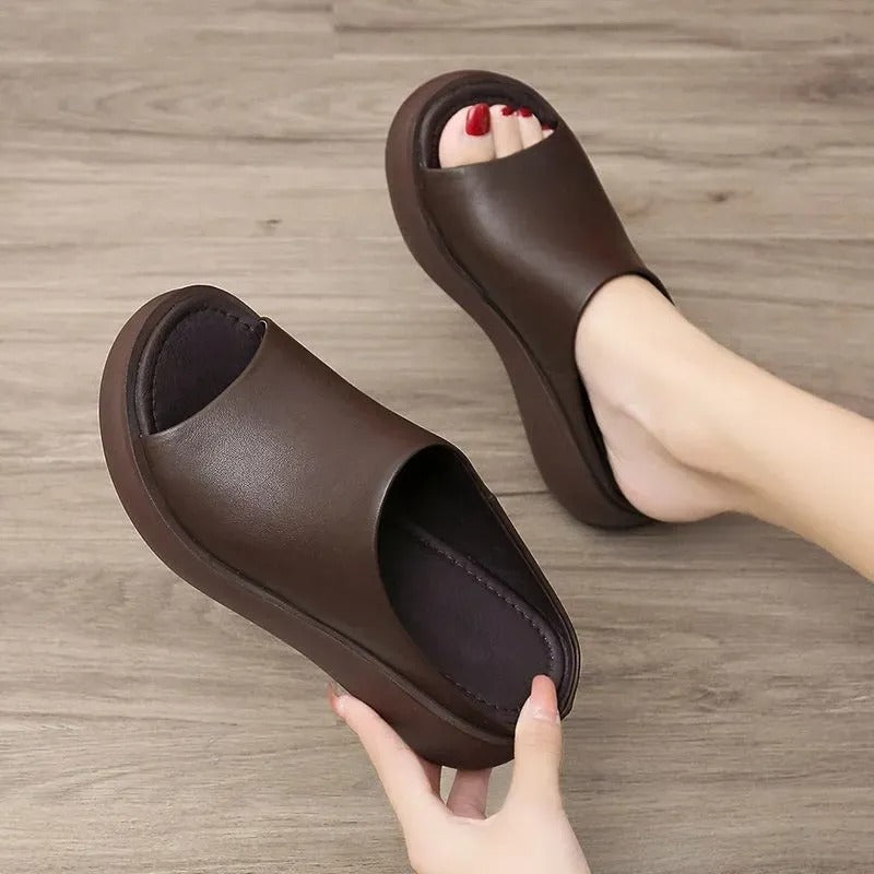 Women's Platform Wedge Sandals – Thick Heel Mule