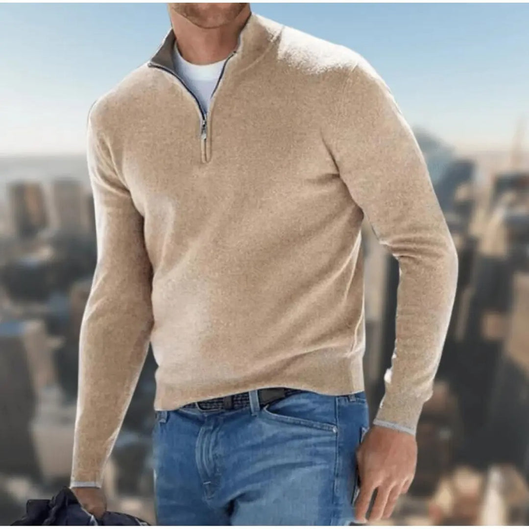 Herrenpullover aus feinem Strick – weiches, glattes Strickgewebe