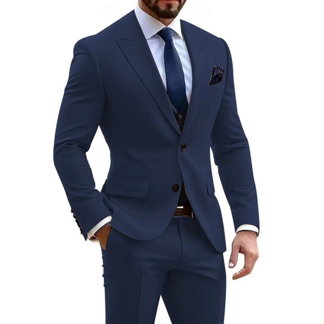 Herredragt i to dele i blandet bomuld – Elegant slim fit