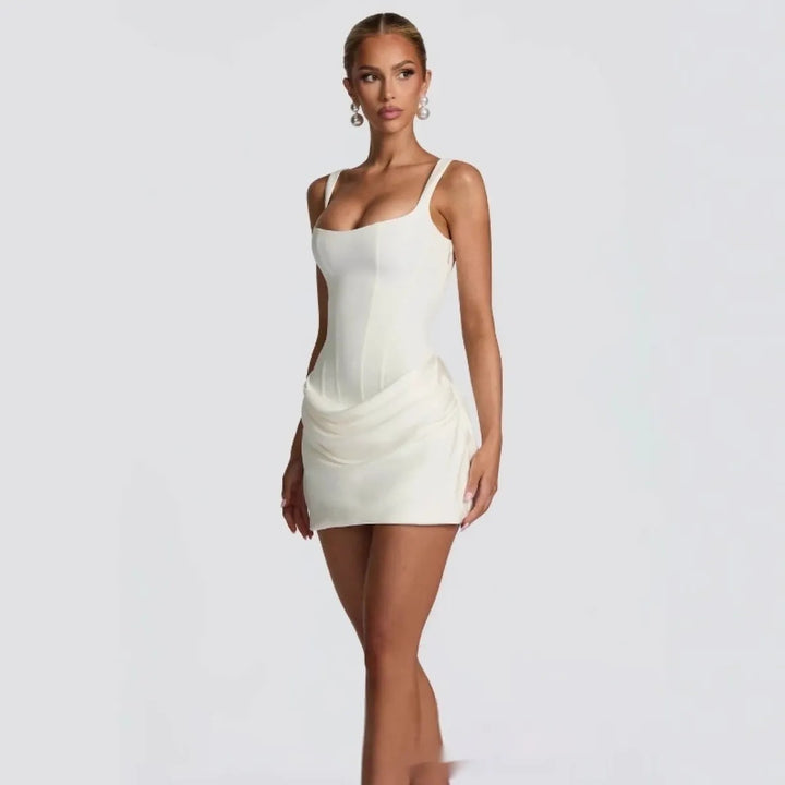 Robe Corset Mini Femme – Sans Manches, Coupe Structurée pour Soirée