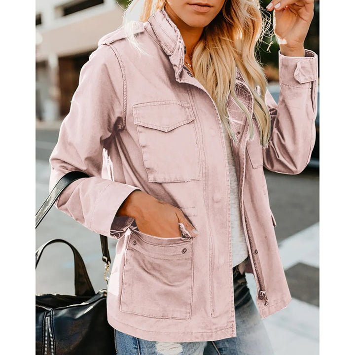 Veste Femme Décontractée Style Utilitaire – Coupe Ample Zipée