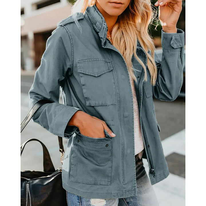 Veste Femme Décontractée Style Utilitaire – Coupe Ample Zipée