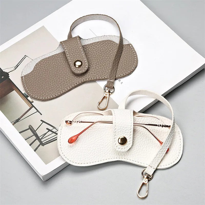Borsa per Occhiali Donna in Pelle – Pochette da Polso Compatta