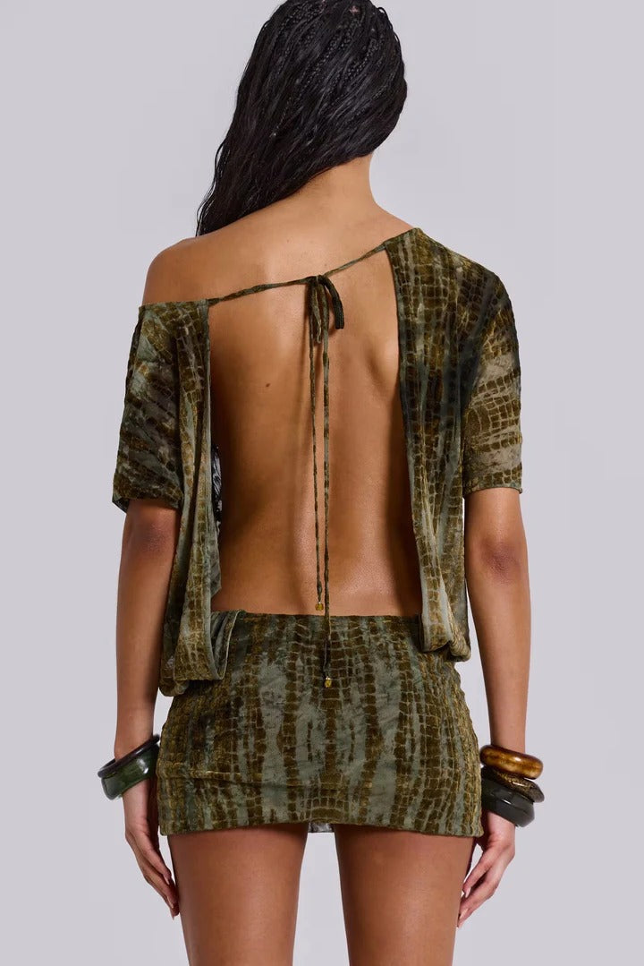 Vestito donna mini a fascia – schiena scoperta con spalle scoperte