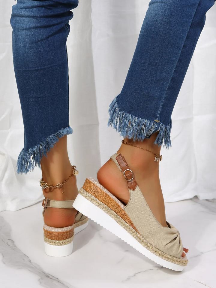 Women's Hemp Rope Wedge Sandals – Bohemian Bow