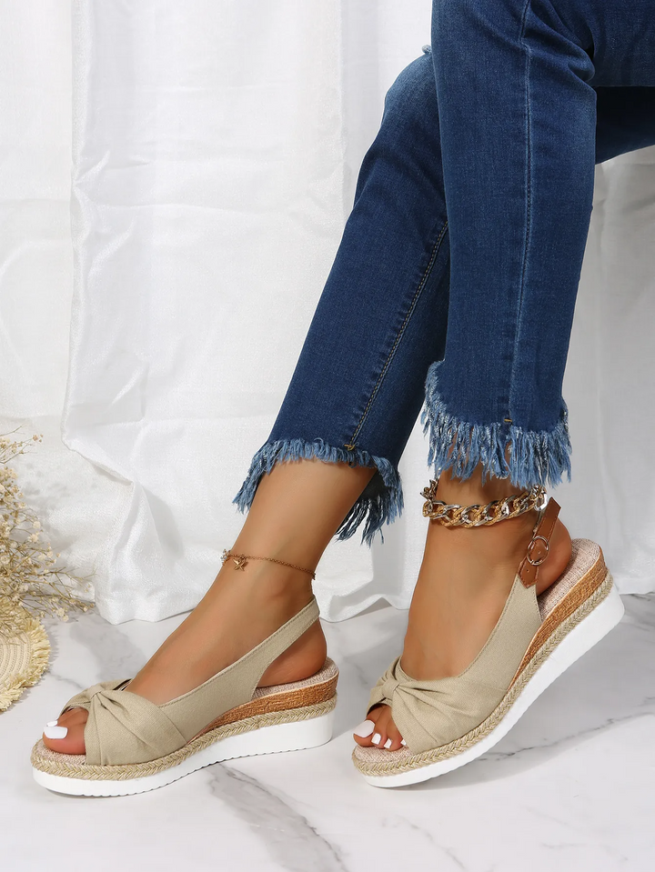 Women's Hemp Rope Wedge Sandals – Bohemian Bow