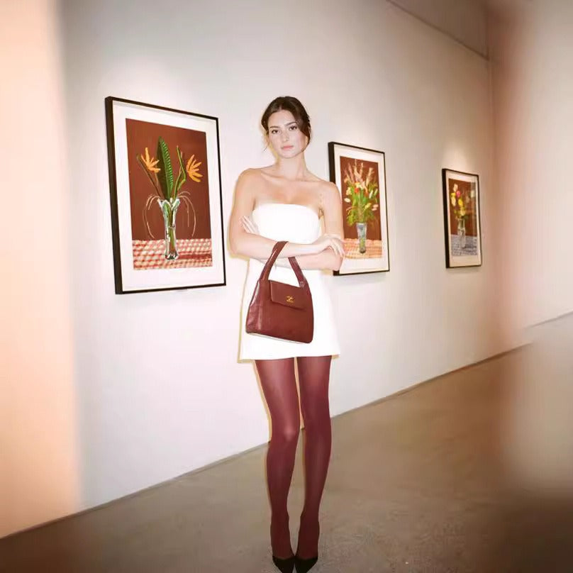 Mini abito donna – Schiena scoperta con bustier, tessuto a quadri testurizzato