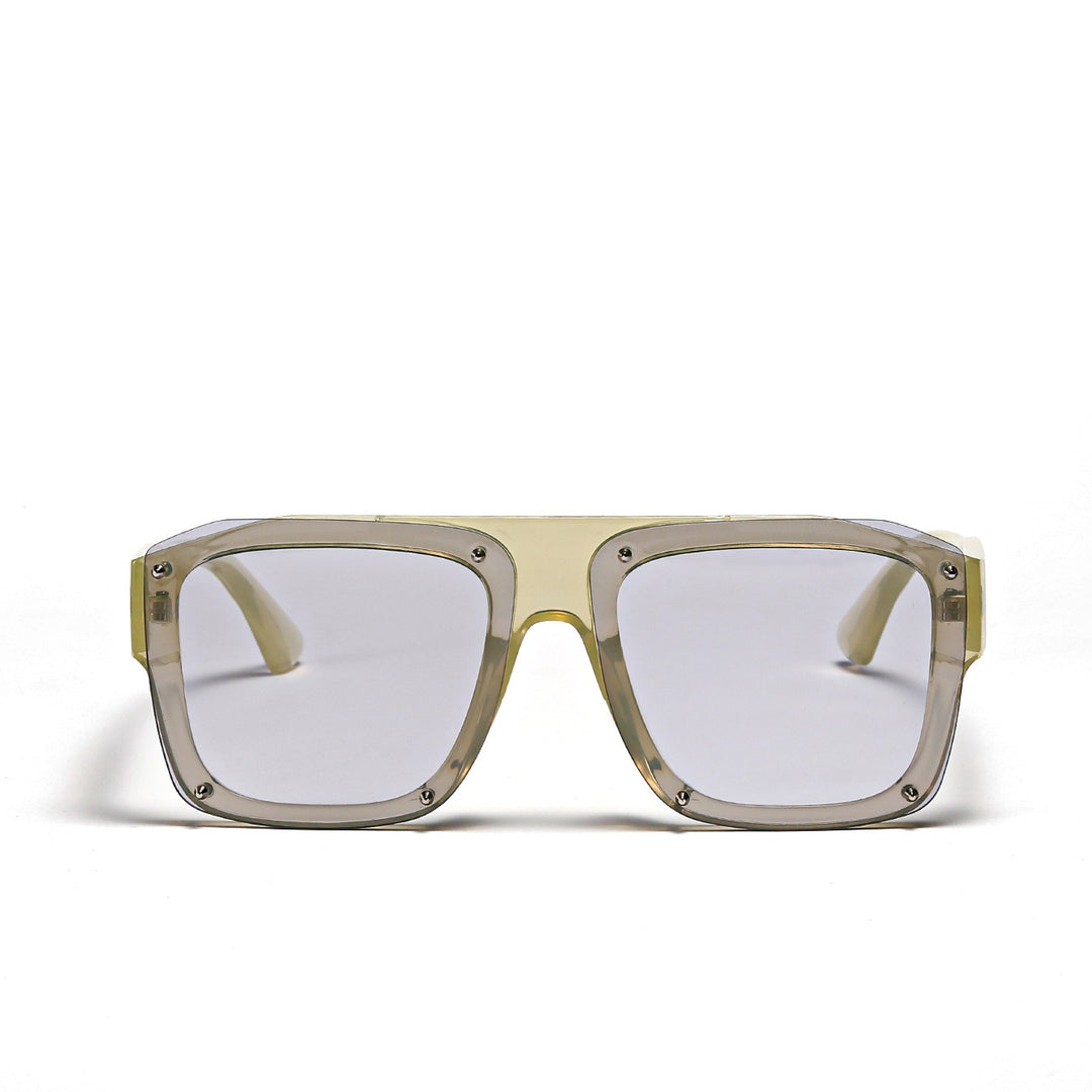 Unisex Oversize Quadratische Sonnenbrille – Leichter Rahmen mit getönten Gläsern