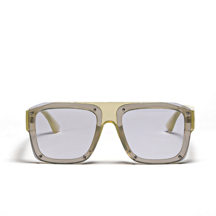 Unisex Oversize Quadratische Sonnenbrille – Leichter Rahmen mit getönten Gläsern