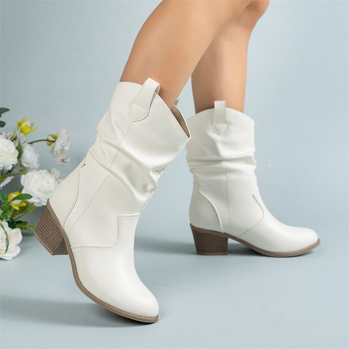 Bottes Western Femme – Tige Mi-Mollet Souple