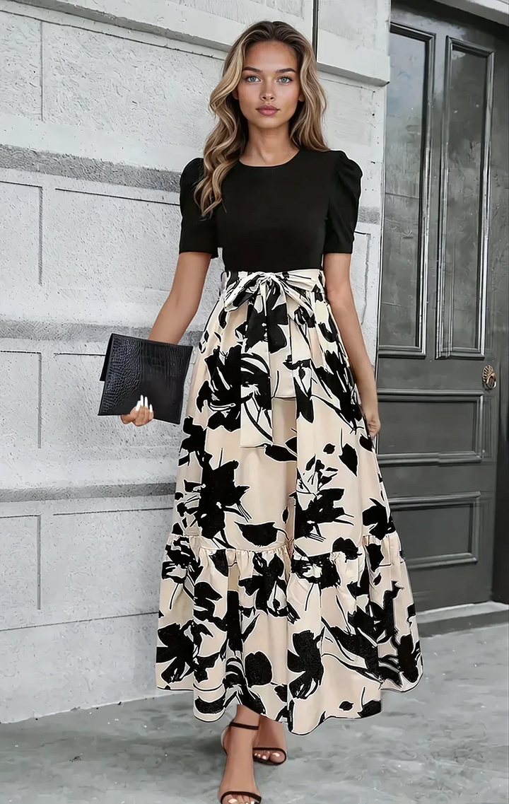 Abito Maxi Donna – Cintura con Fiocco Fluido