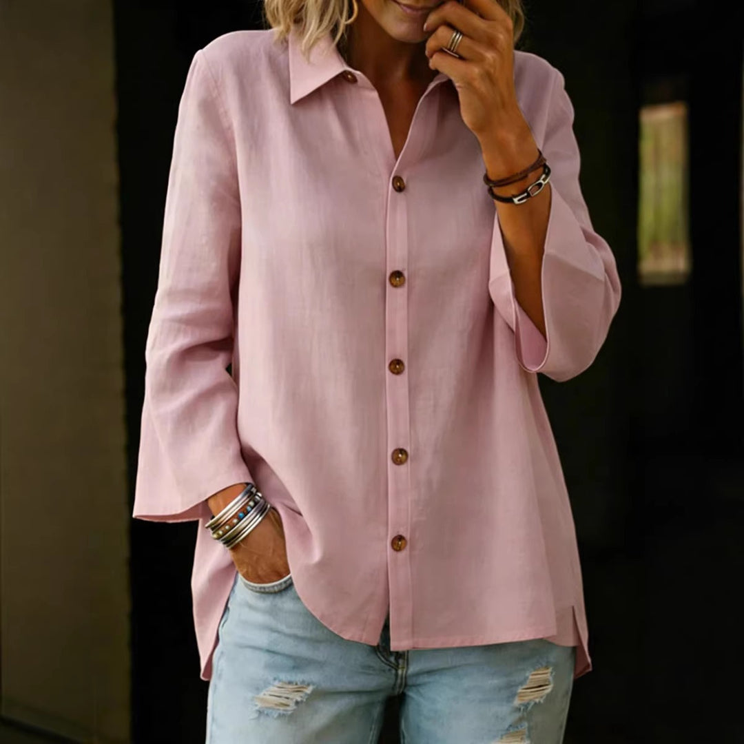 Bluse für Damen mit dreiviertellangen Ärmeln – Lässiger Schnitt