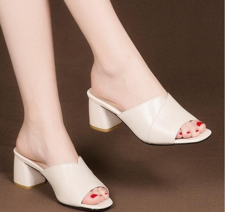 Sandali Mule Donna con Tacco Quadrato – Eleganti Slip-on